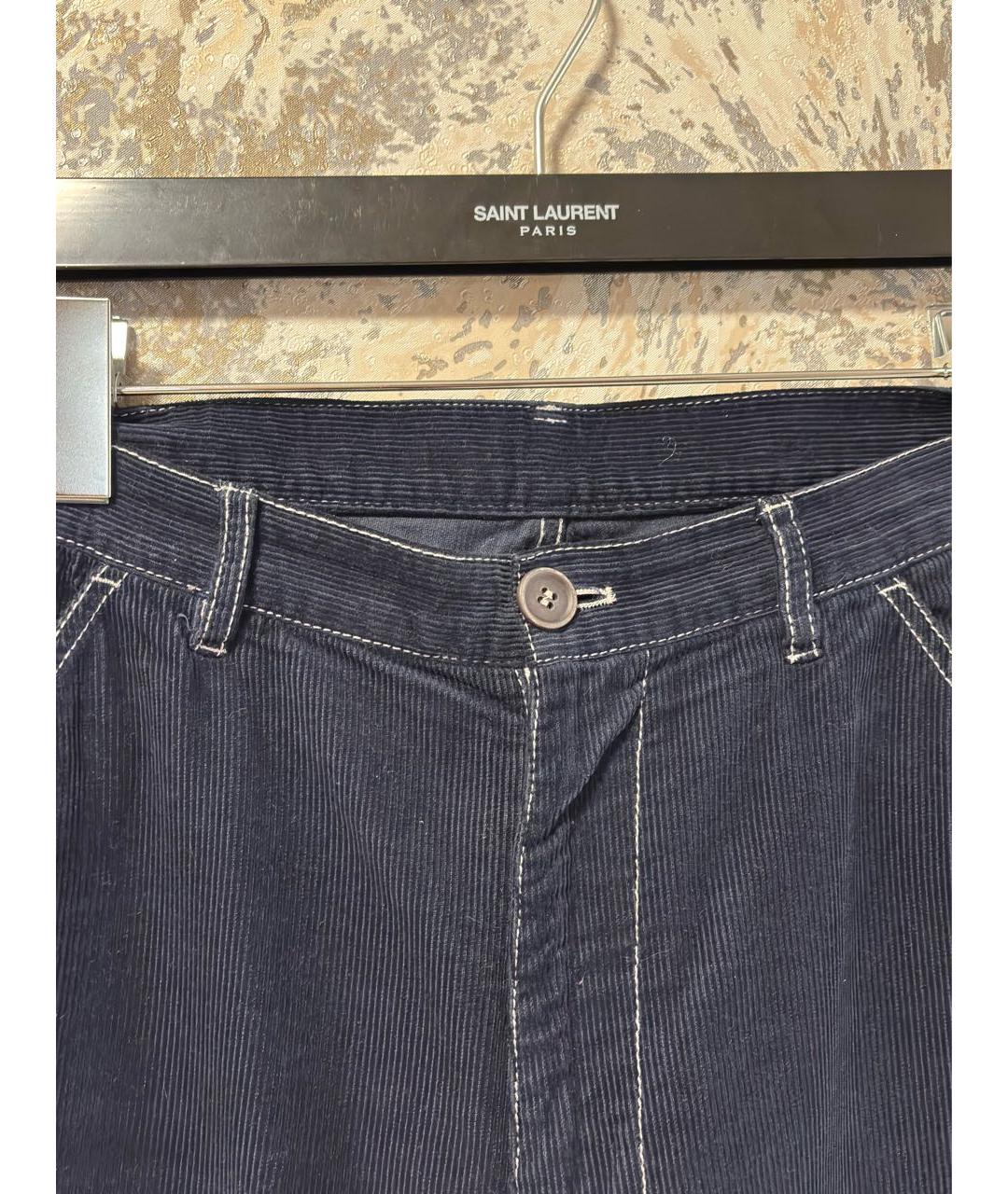 COMME DES GARÇONS SHIRT Темно-синие хлопковые повседневные брюки, фото 3