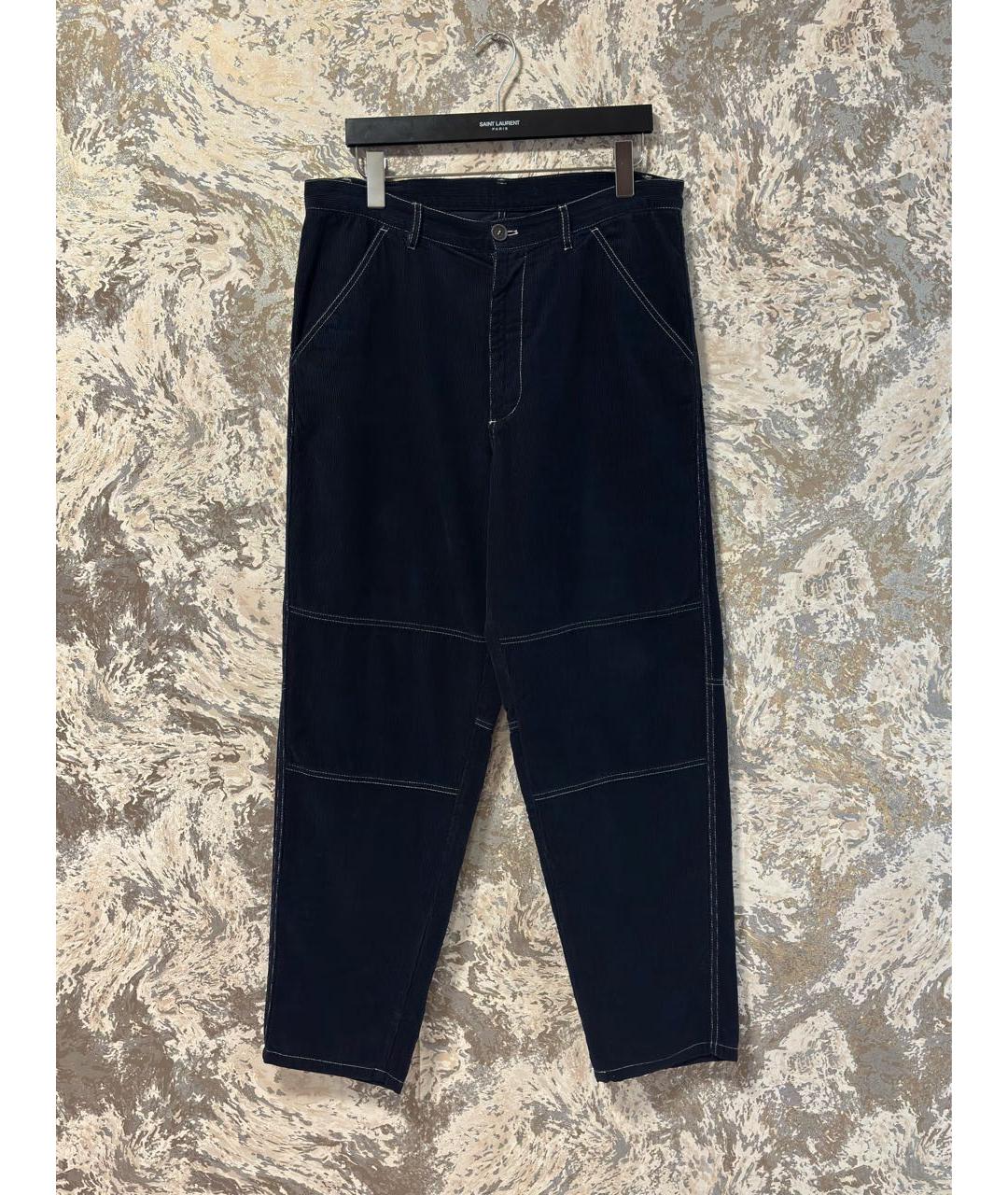 COMME DES GARÇONS SHIRT Темно-синие хлопковые повседневные брюки, фото 2