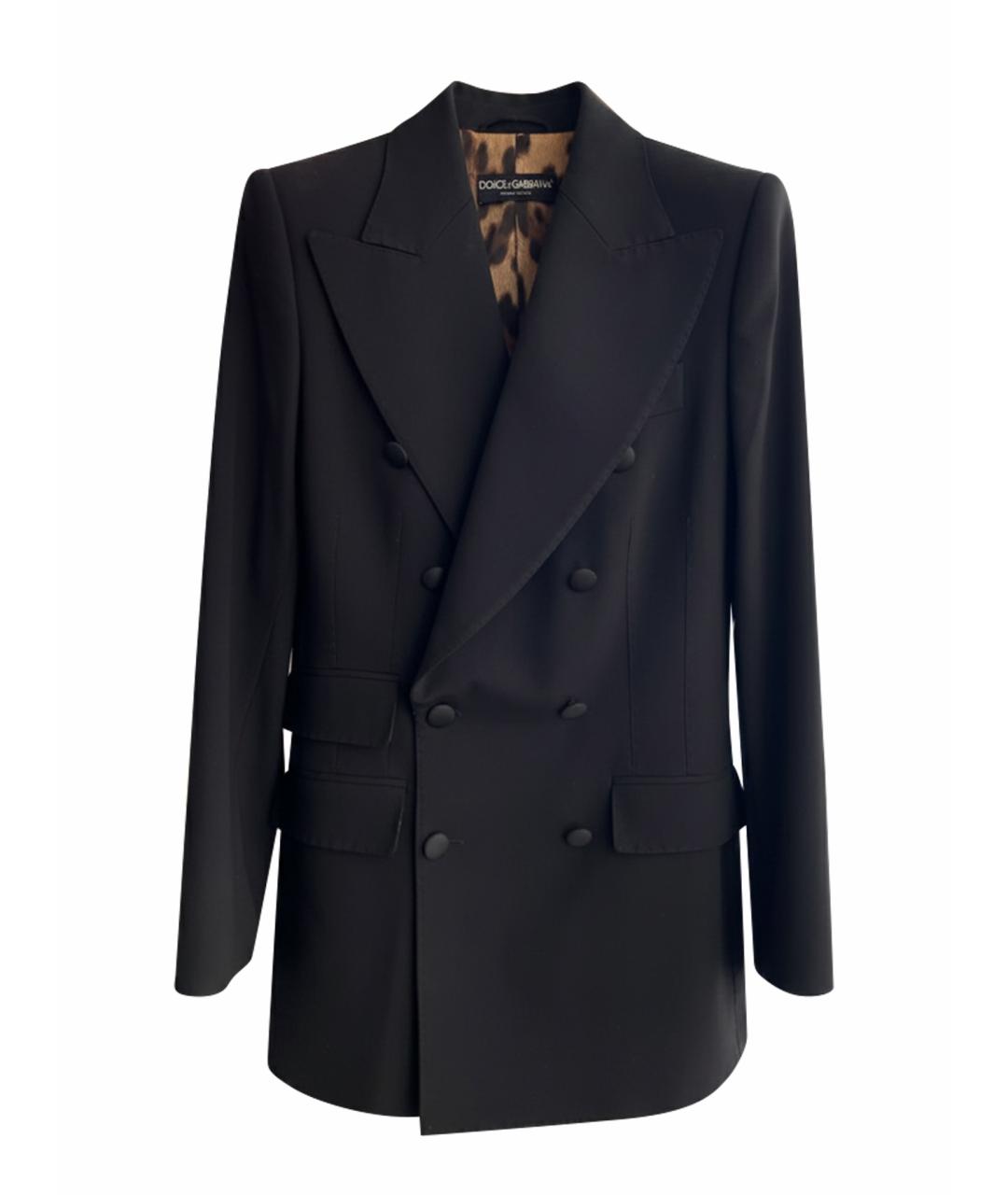 DOLCE&GABBANA Черный шерстяной жакет/пиджак, фото 1