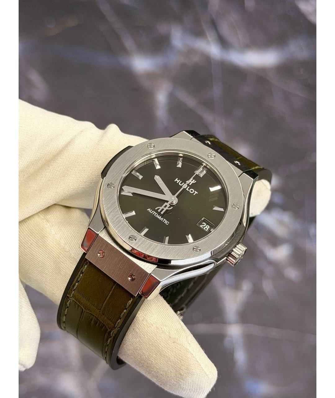 HUBLOT Хаки металлические часы, фото 8