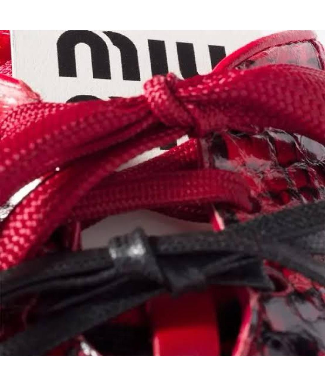 MIU MIU Красные кроссовки, фото 7