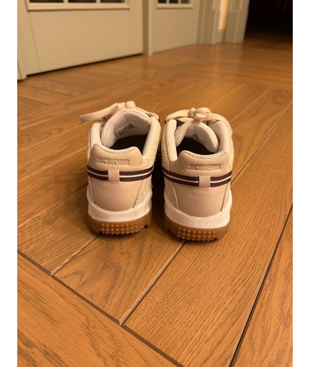 JACQUEMUS Бежевые текстильные кроссовки, фото 4