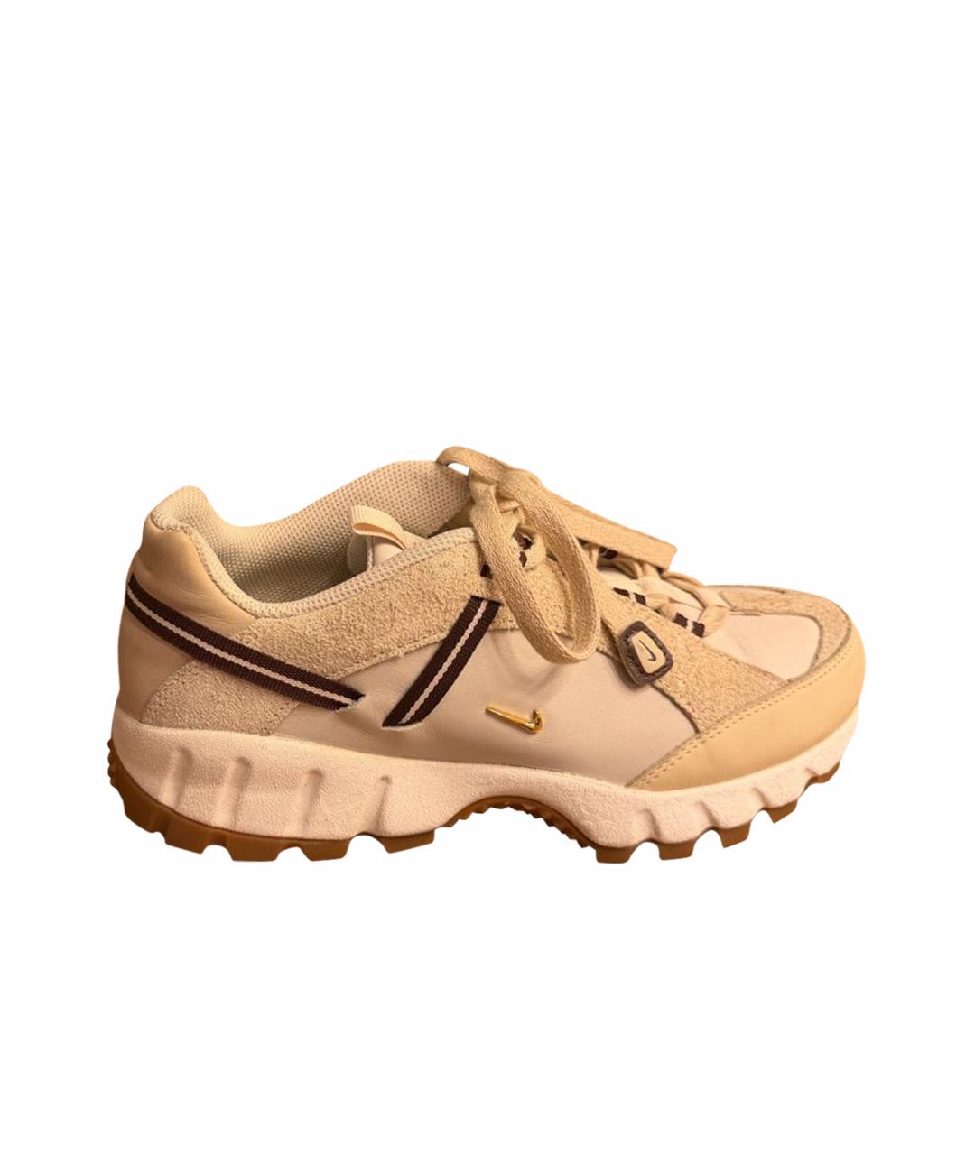 JACQUEMUS Бежевые текстильные кроссовки, фото 1