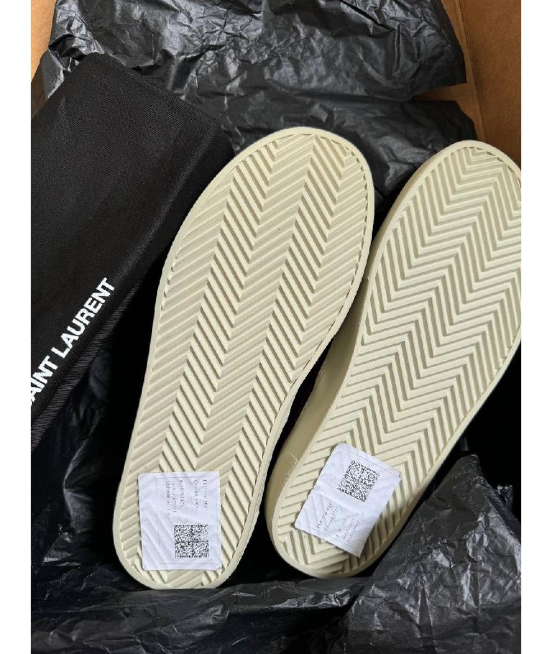 SAINT LAURENT Фуксия текстильные слипоны, фото 5