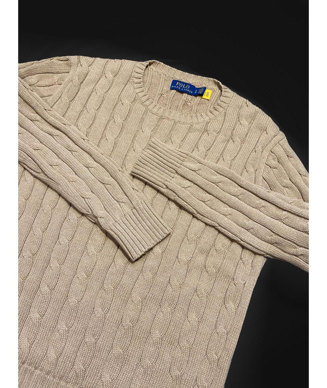 POLO RALPH LAUREN Бежевый хлопковый джемпер / свитер, фото 8