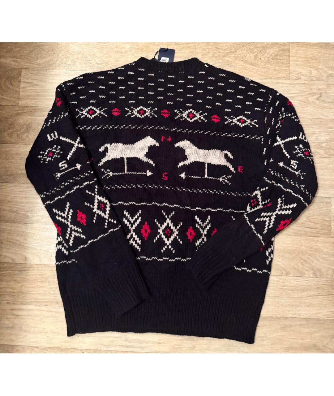 POLO RALPH LAUREN Темно-синий шерстяной джемпер / свитер, фото 5