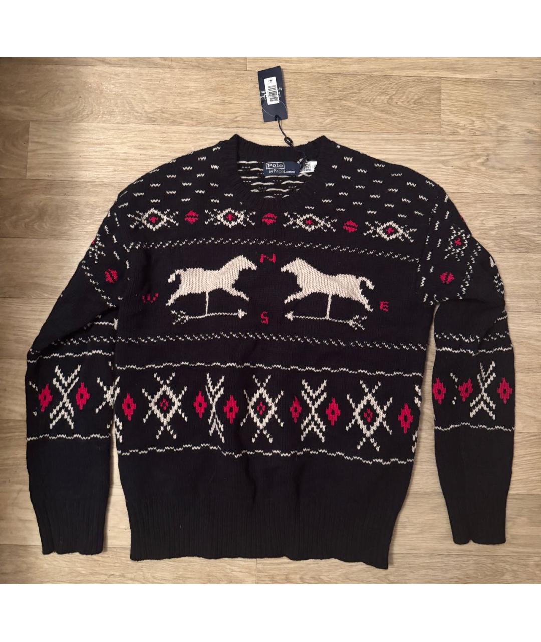 POLO RALPH LAUREN Темно-синий шерстяной джемпер / свитер, фото 8