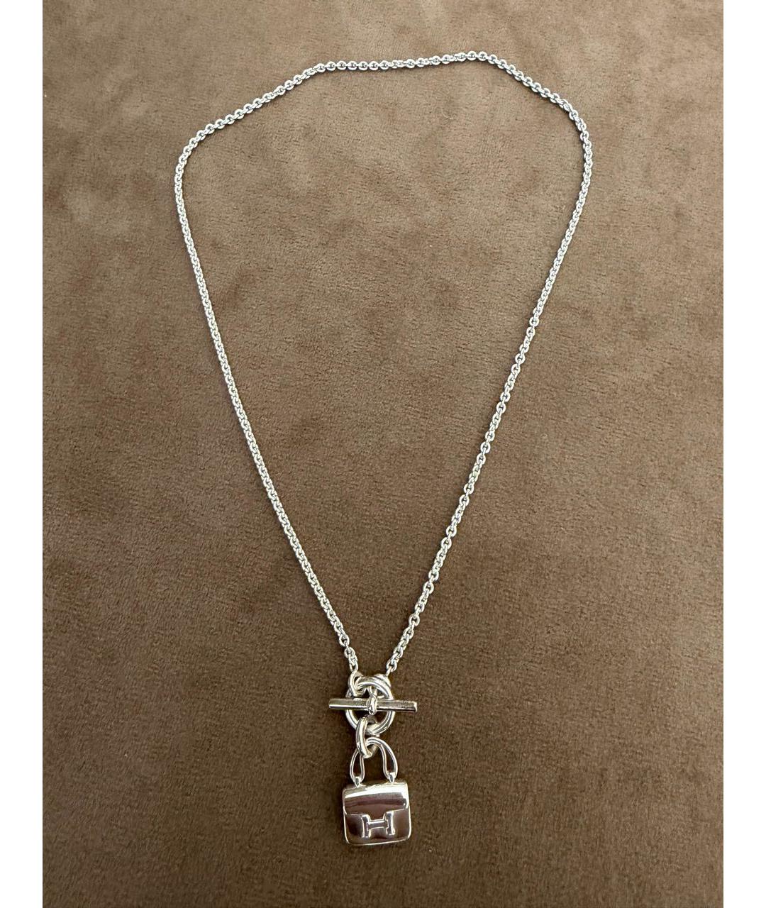 HERMES Серебряное серебряное колье, фото 4