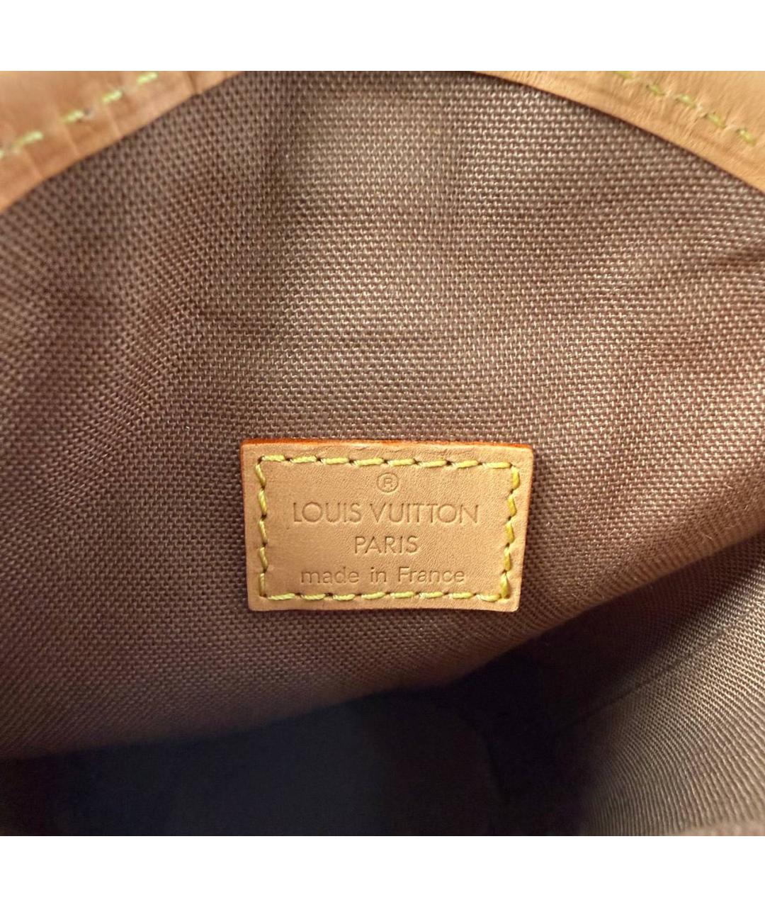 LOUIS VUITTON Коричневая кожаная сумка через плечо, фото 7