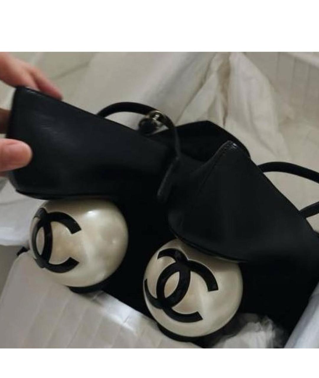 CHANEL Черные кожаные туфли, фото 7