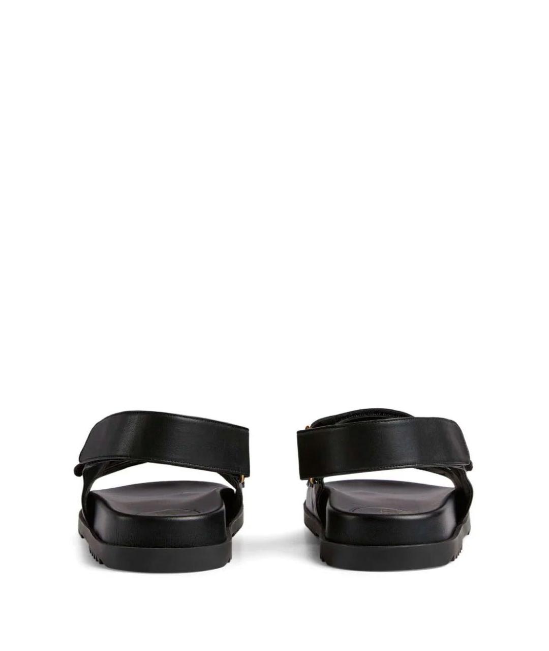 GUCCI Черные кожаные сандалии, фото 4
