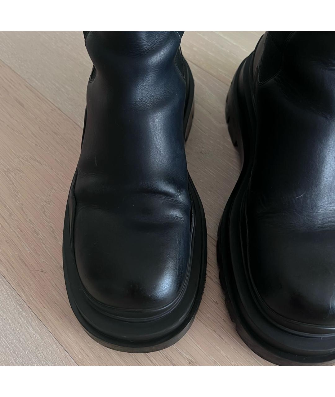 BOTTEGA VENETA Черные кожаные ботинки, фото 8