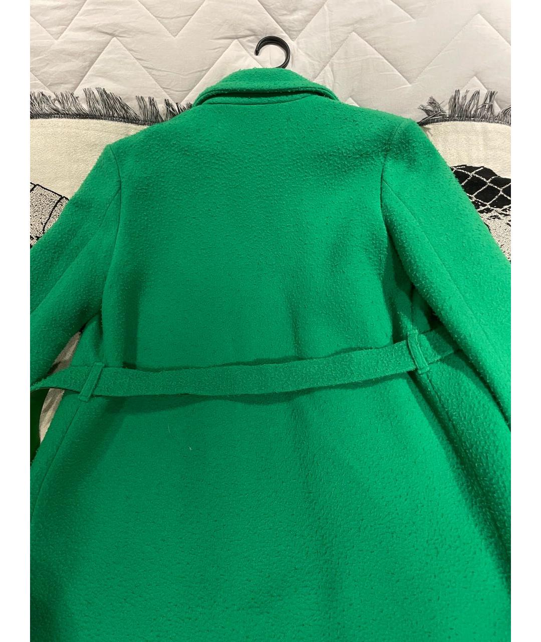 OFF-WHITE Зеленые шерстяное пальто, фото 2