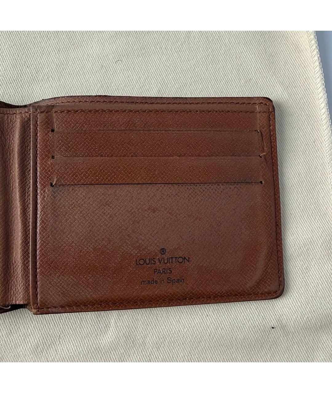 LOUIS VUITTON Коричневый кошелек, фото 4