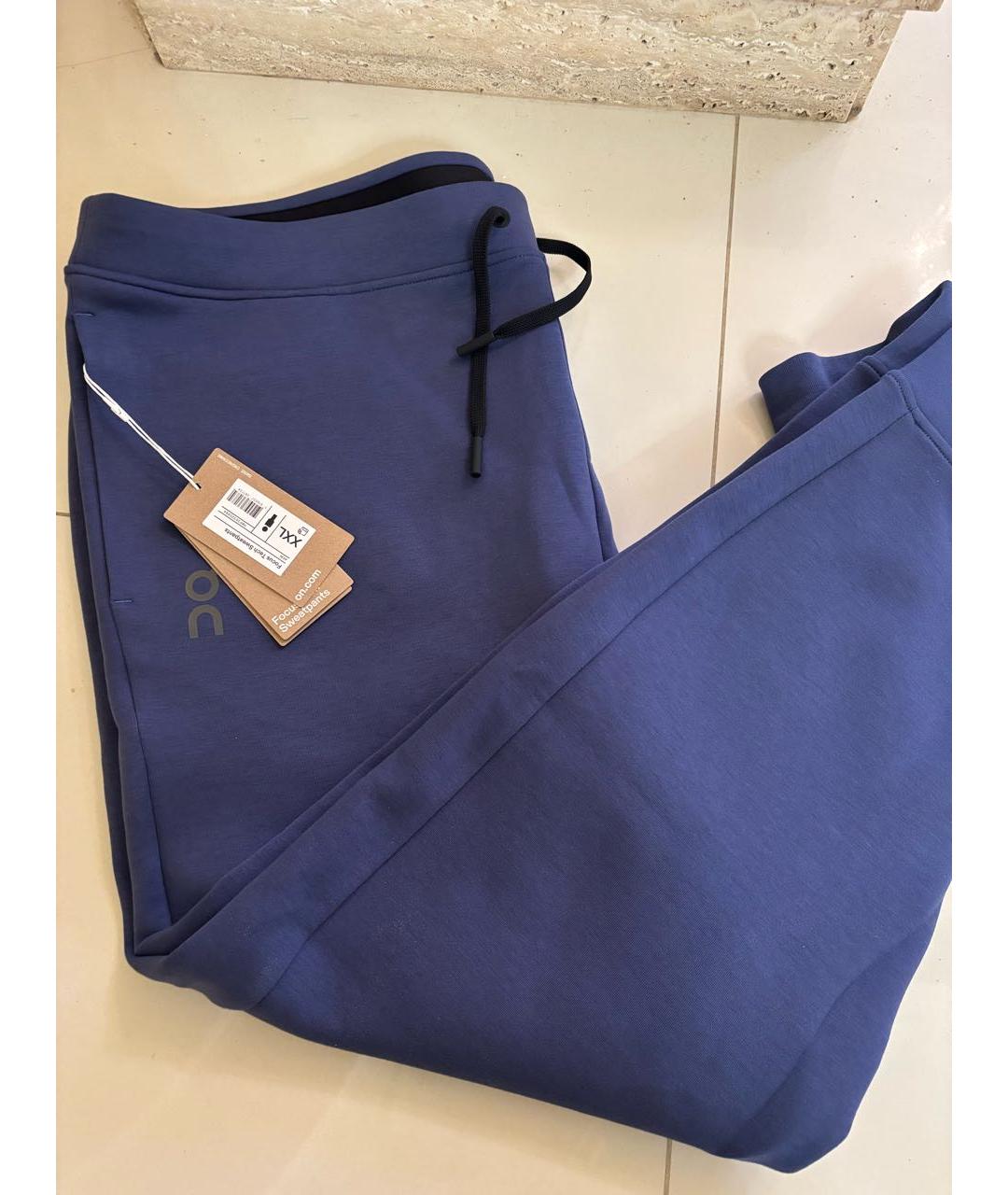 ON Синие хлопковые повседневные брюки, фото 2
