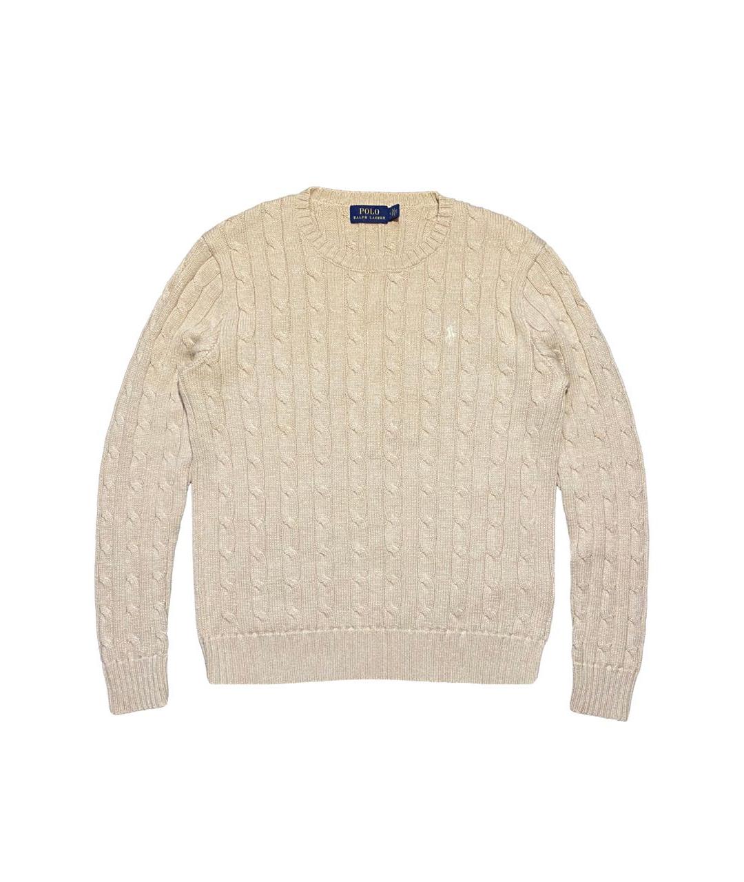 POLO RALPH LAUREN Бежевый хлопковый джемпер / свитер, фото 9