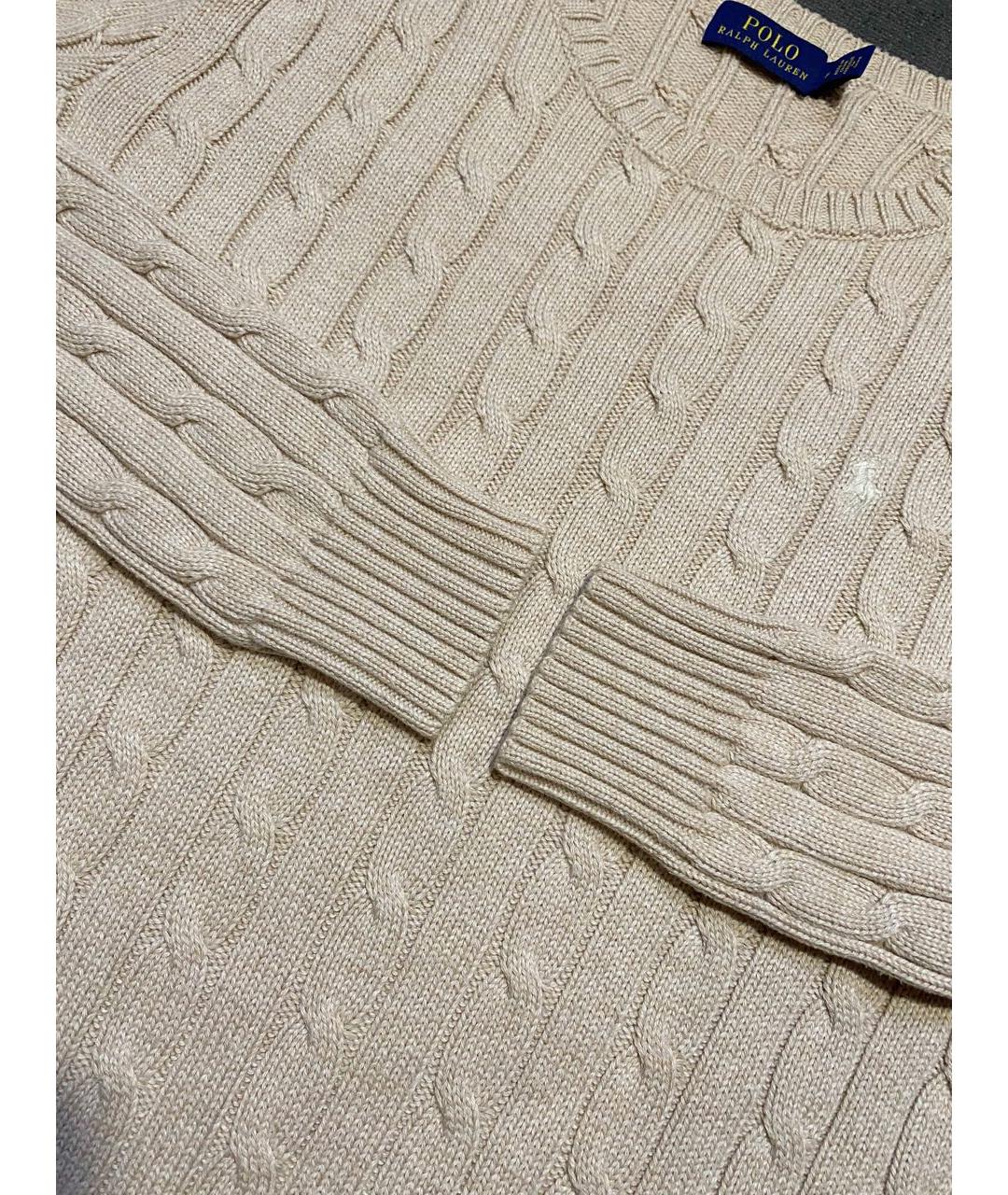 POLO RALPH LAUREN Бежевый хлопковый джемпер / свитер, фото 7