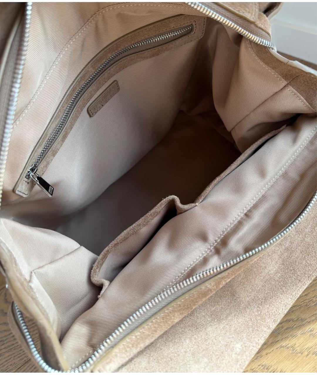 12 STOREEZ Коричневая замшевая сумка тоут, фото 7