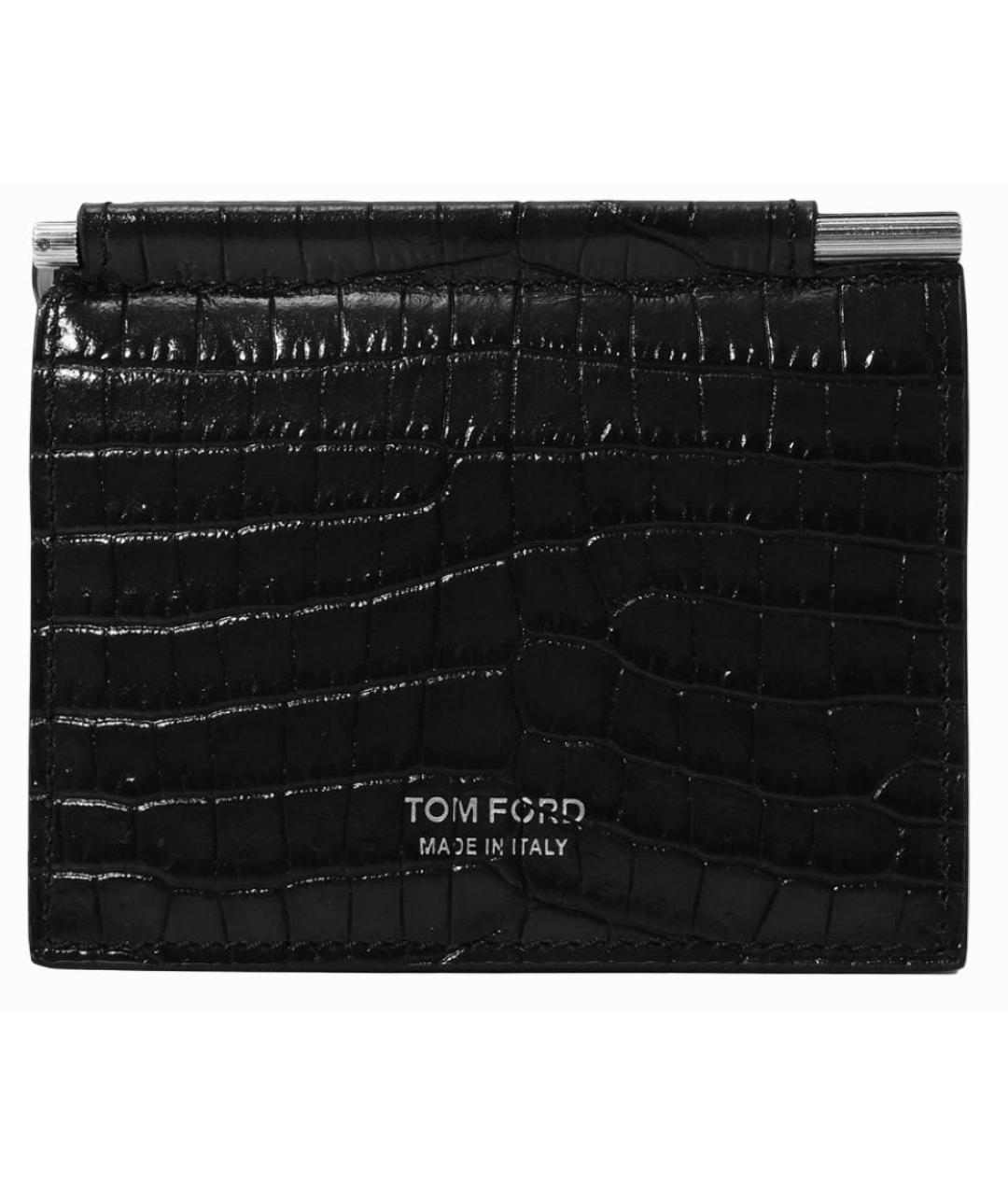 TOM FORD Черный кожаный кошелек, фото 1