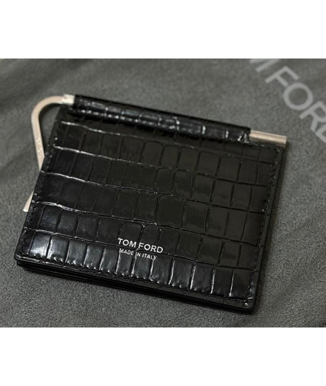TOM FORD Черный кожаный кошелек, фото 3