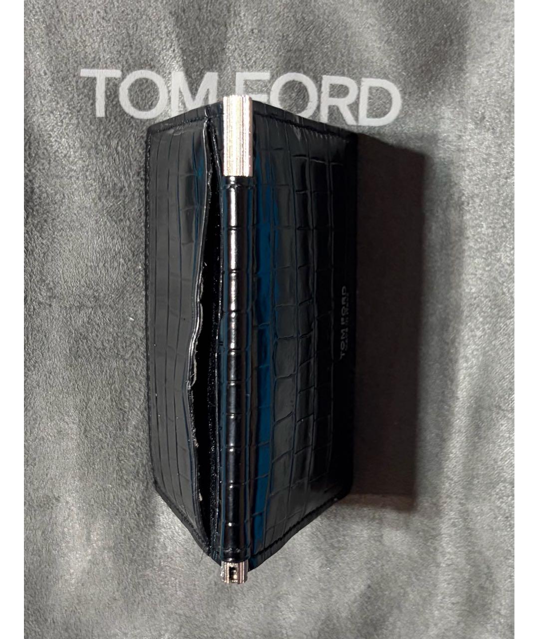 TOM FORD Черный кожаный кошелек, фото 7