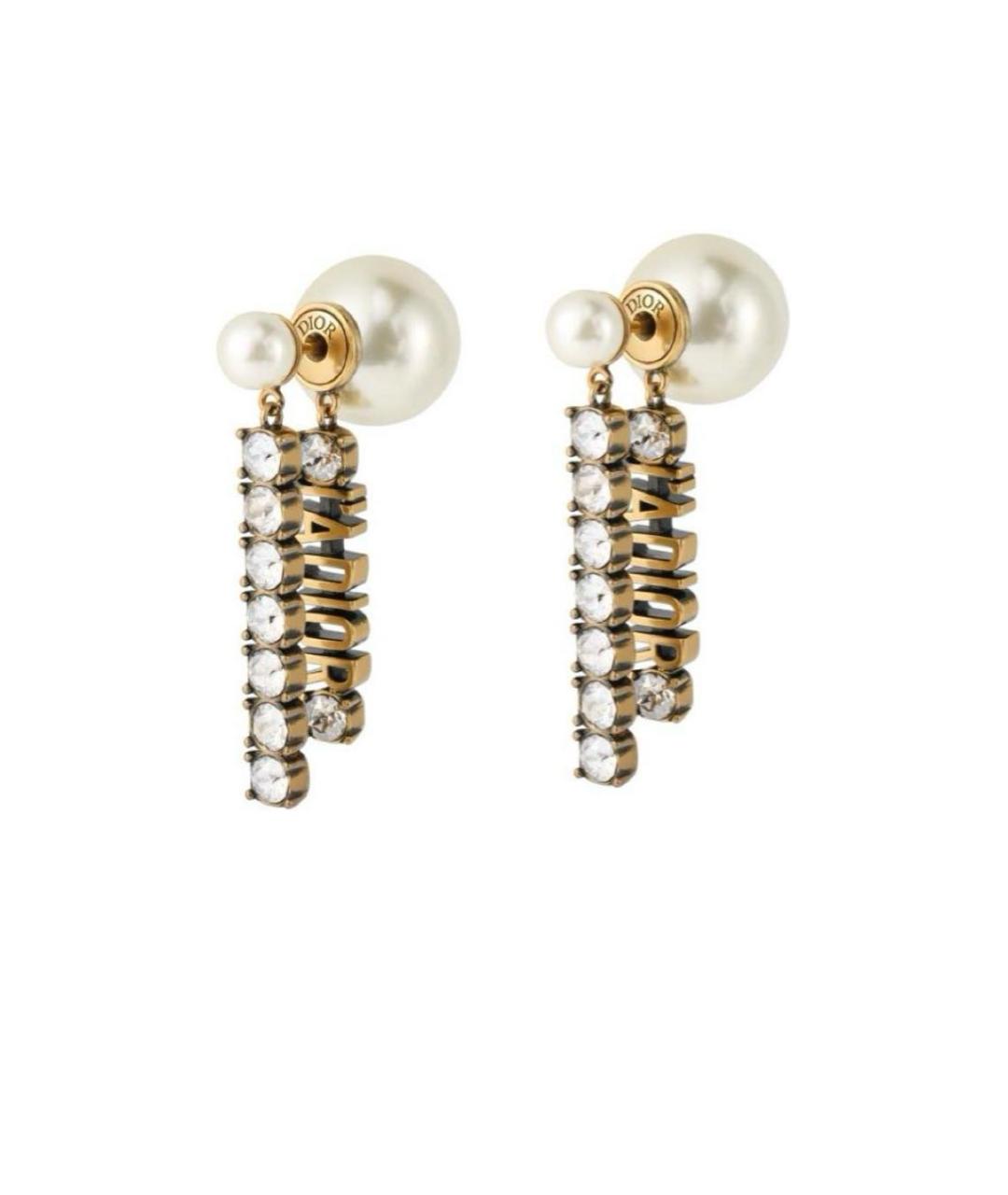 CHRISTIAN DIOR Золотые латунные серьги, фото 1