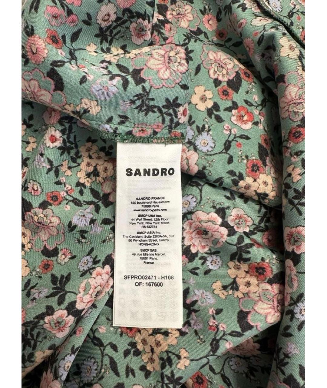 SANDRO Зеленые полиэстеровое повседневное платье, фото 6