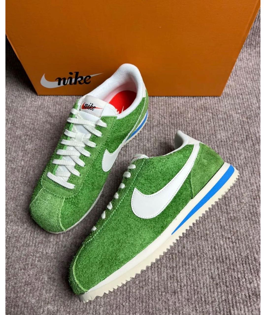 NIKE Зеленые замшевые кроссовки, фото 2