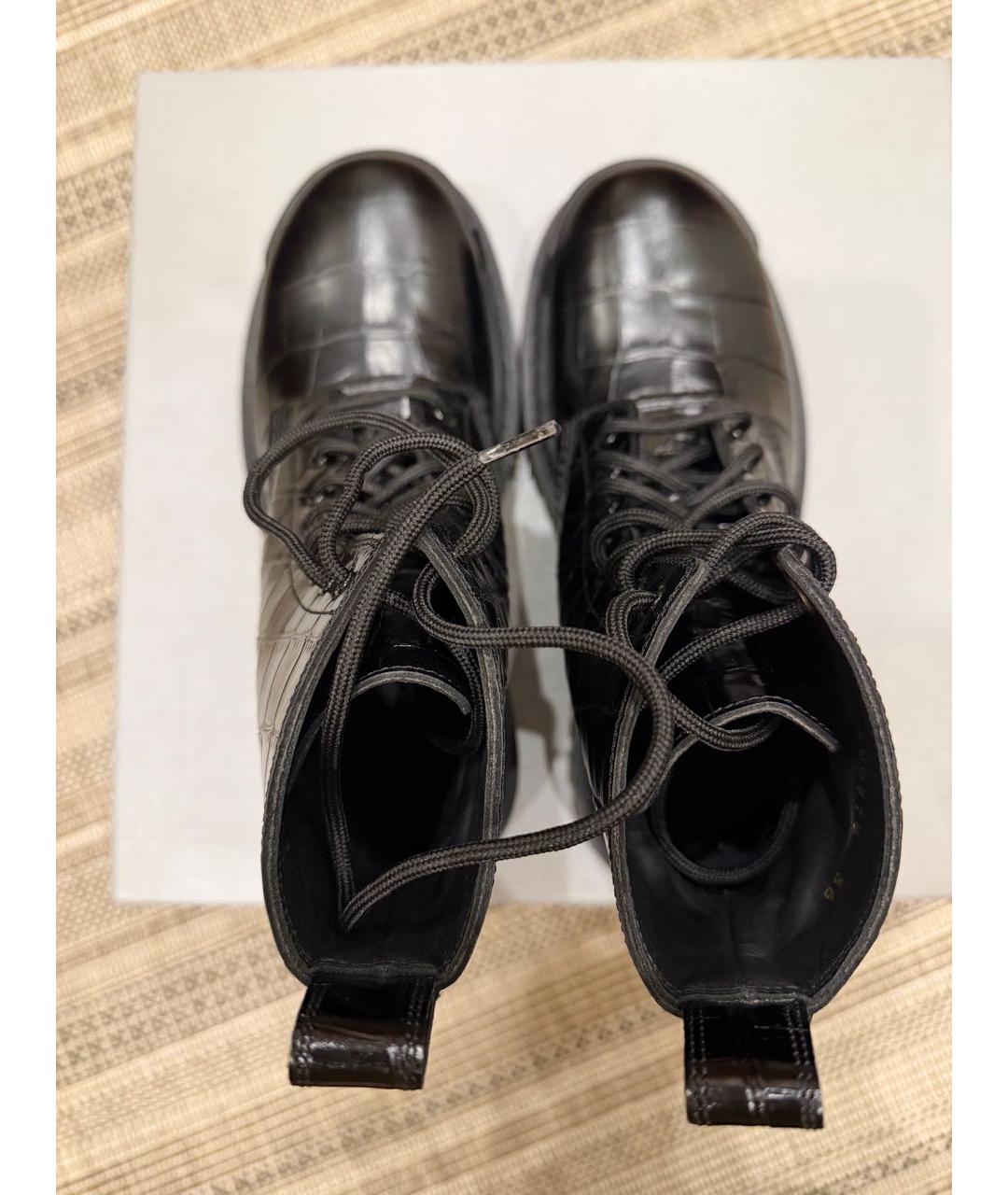 BALENCIAGA Черные кожаные ботинки, фото 3