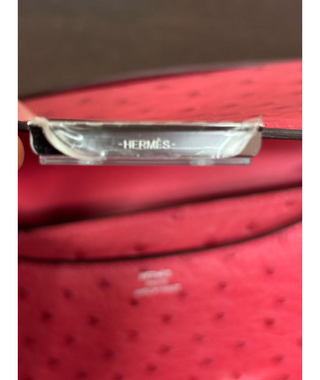 HERMES Красная кожаная сумка через плечо, фото 4