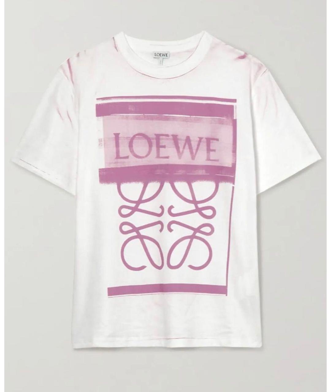 LOEWE Белая хлопковая футболка, фото 5