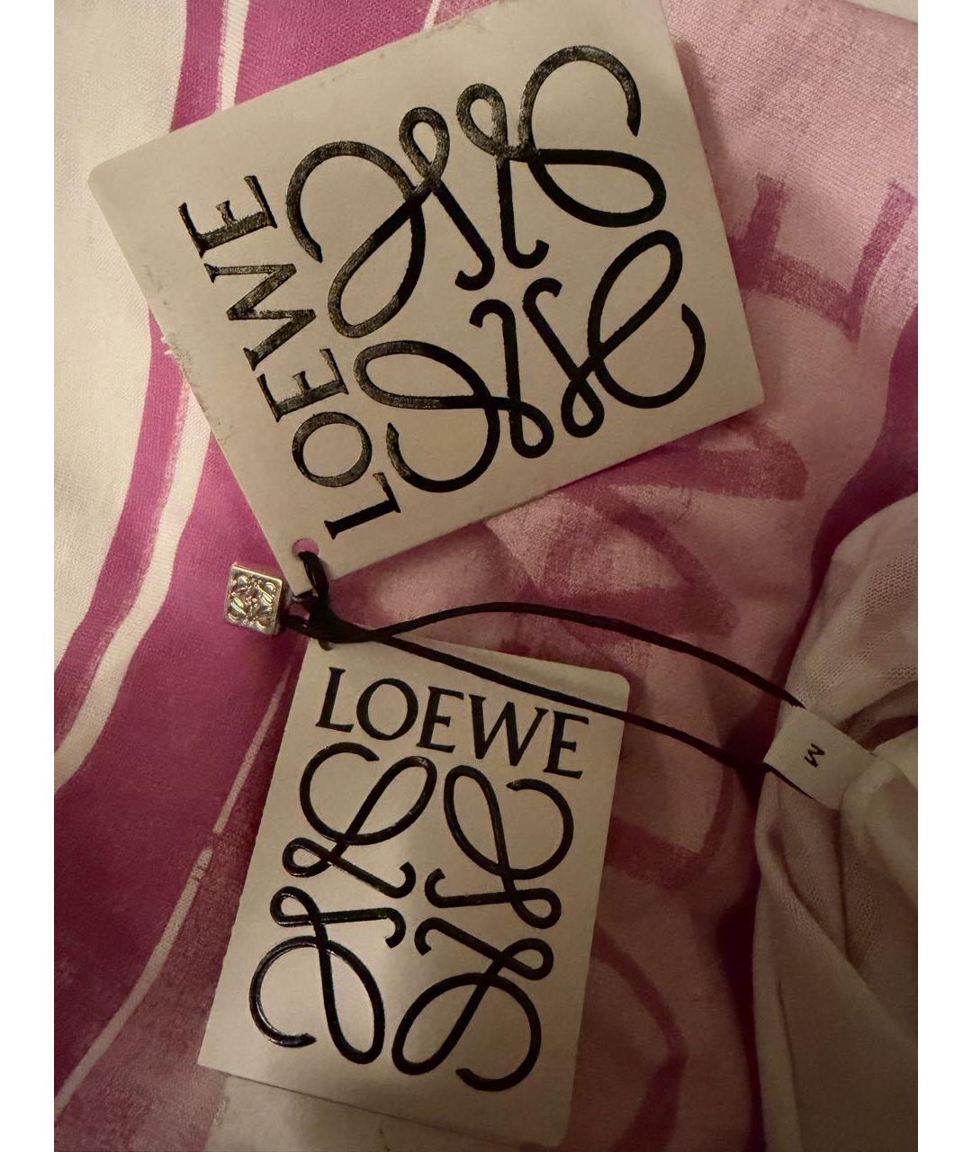 LOEWE Белая хлопковая футболка, фото 3