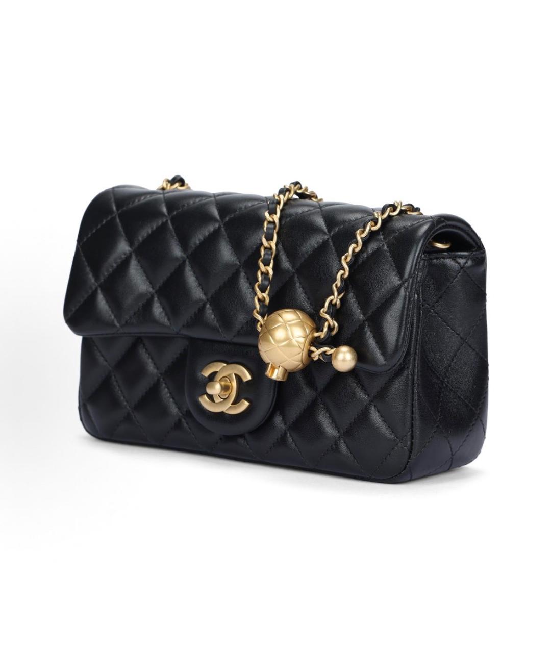 CHANEL Черная кожаная сумка через плечо, фото 2