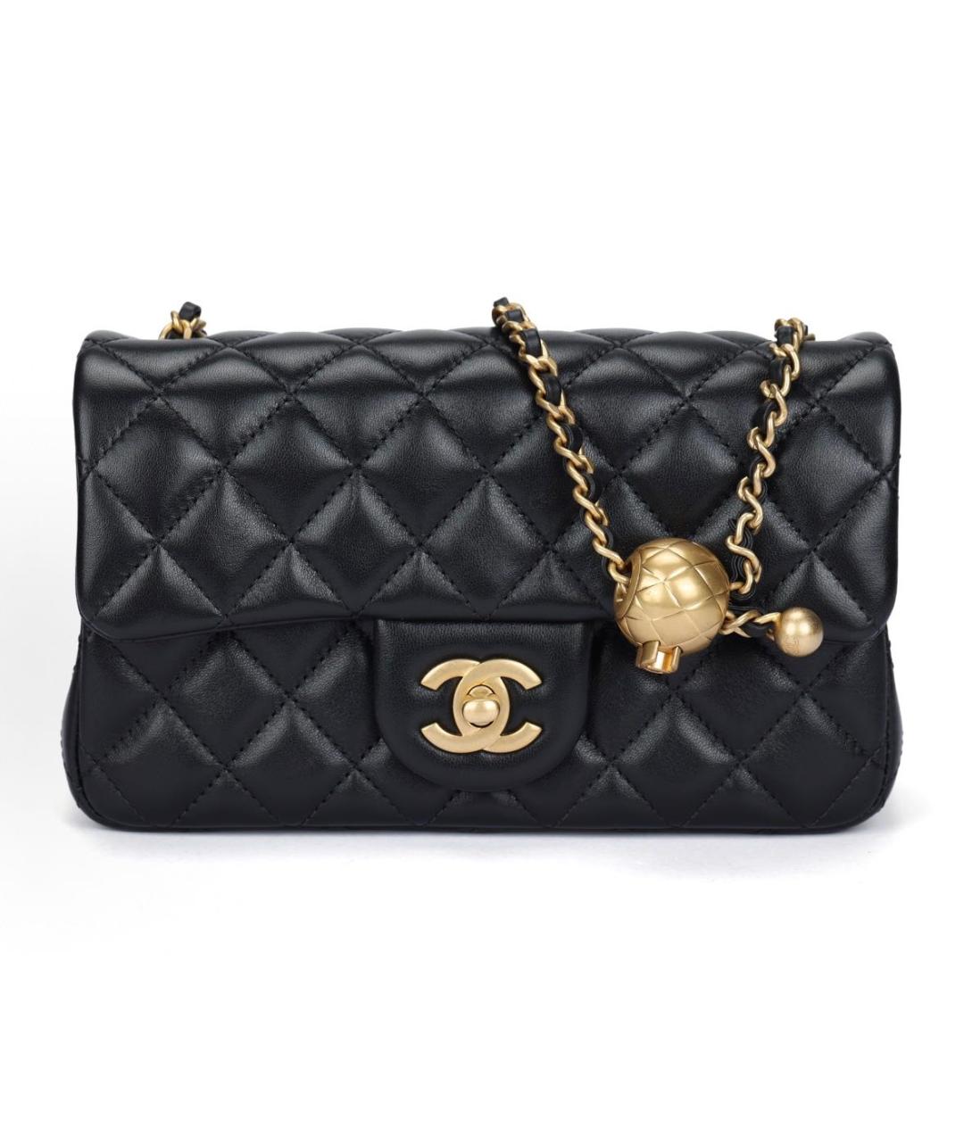 CHANEL Черная кожаная сумка через плечо, фото 5