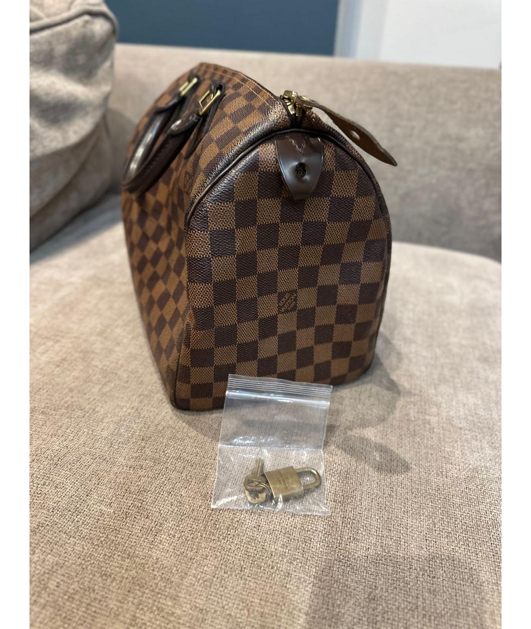 LOUIS VUITTON Коричневая сумка с короткими ручками, фото 2