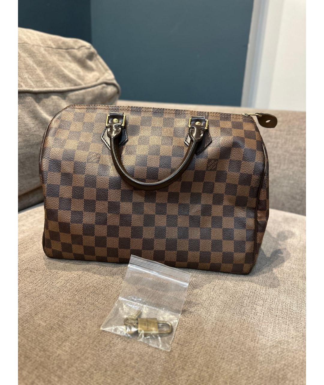 LOUIS VUITTON Коричневая сумка с короткими ручками, фото 5