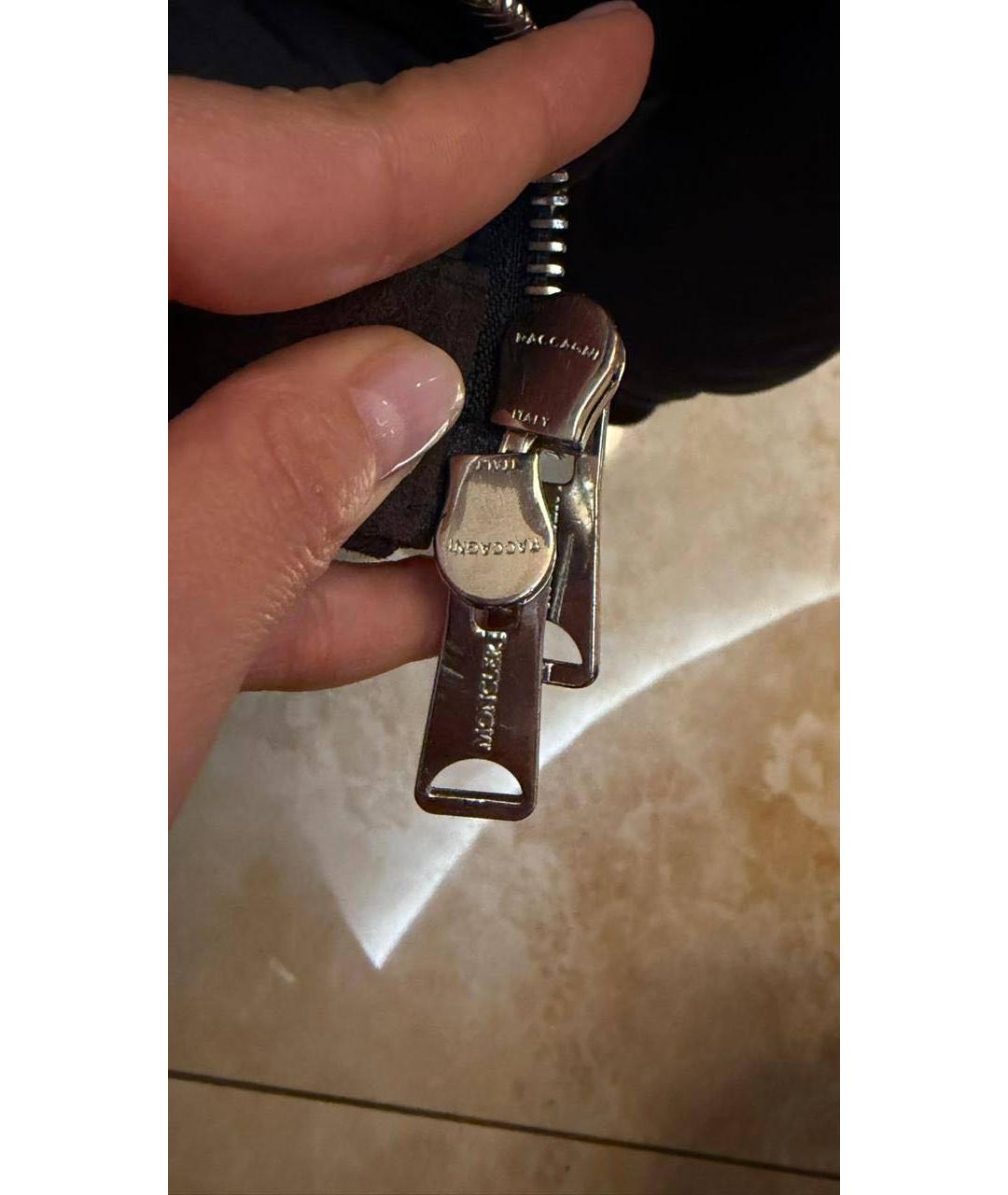 MONCLER Темно-синяя замшевая дубленка/шуба, фото 4