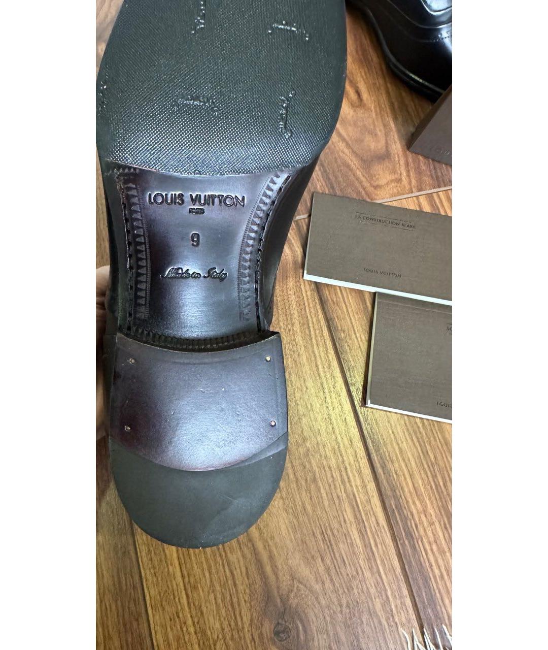 LOUIS VUITTON Черные кожаные туфли, фото 5