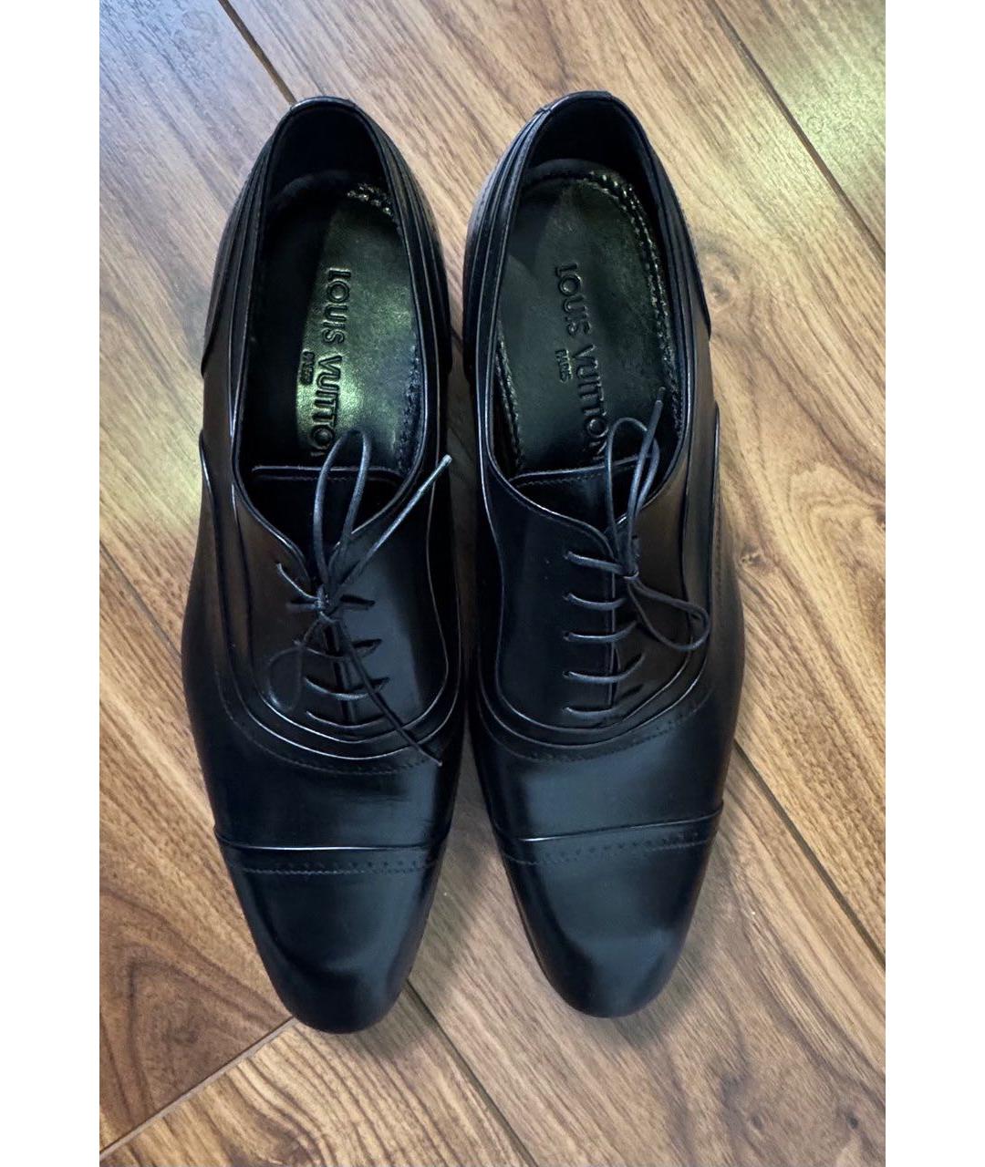 LOUIS VUITTON Черные кожаные туфли, фото 3