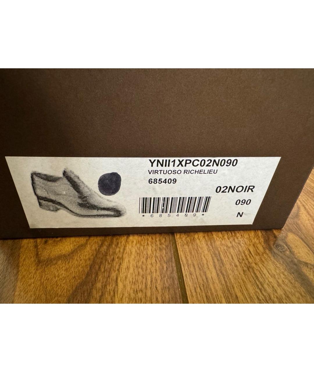 LOUIS VUITTON Черные кожаные туфли, фото 7