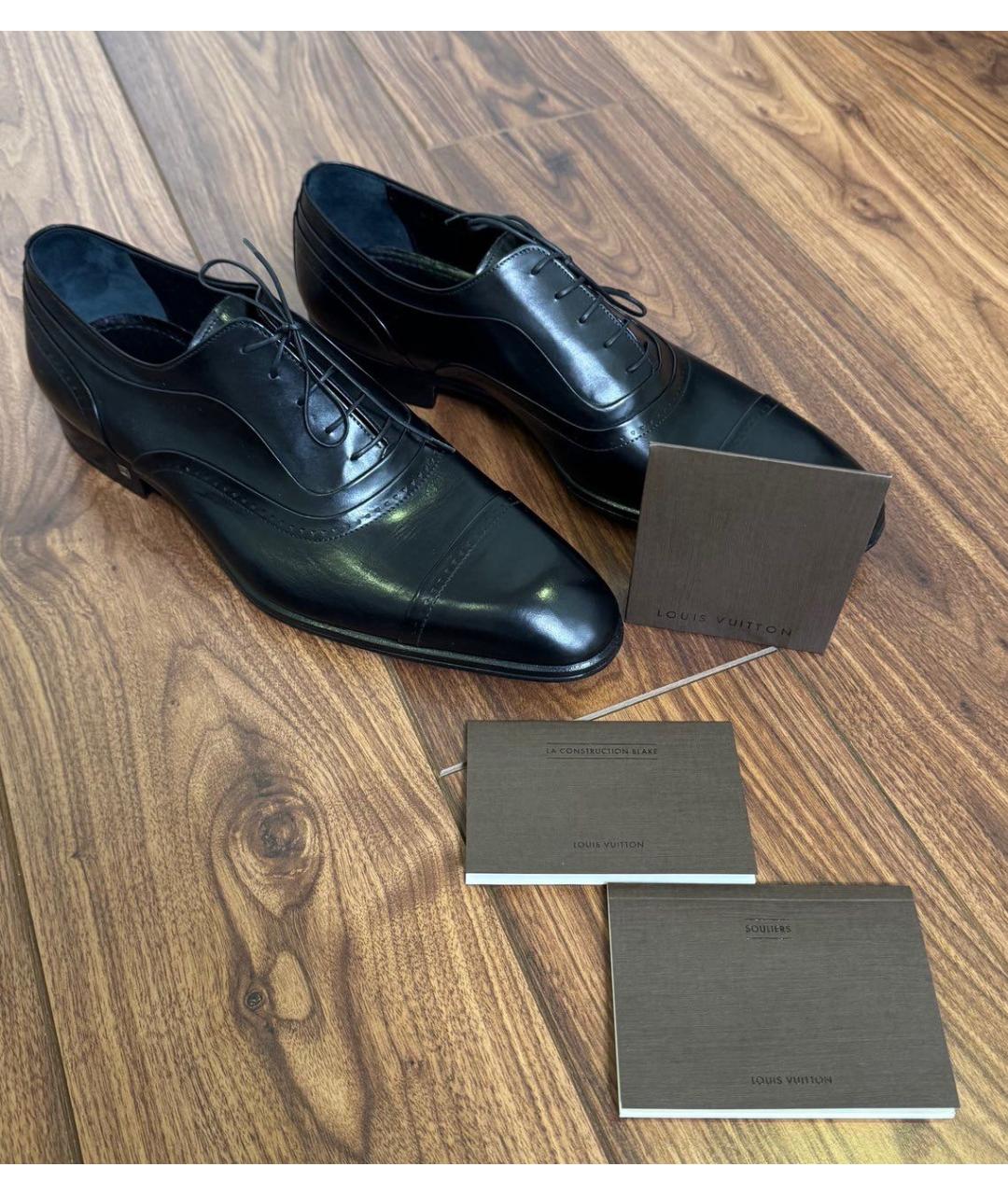 LOUIS VUITTON Черные кожаные туфли, фото 6