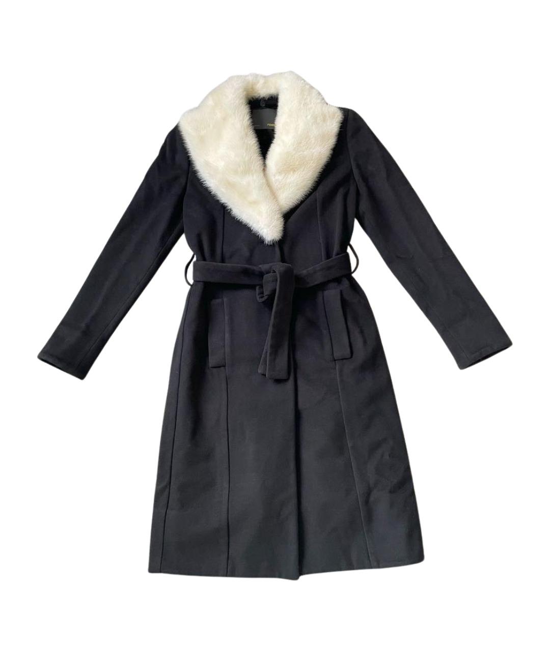 FENDI Коричневая шерстяная шуба, фото 1