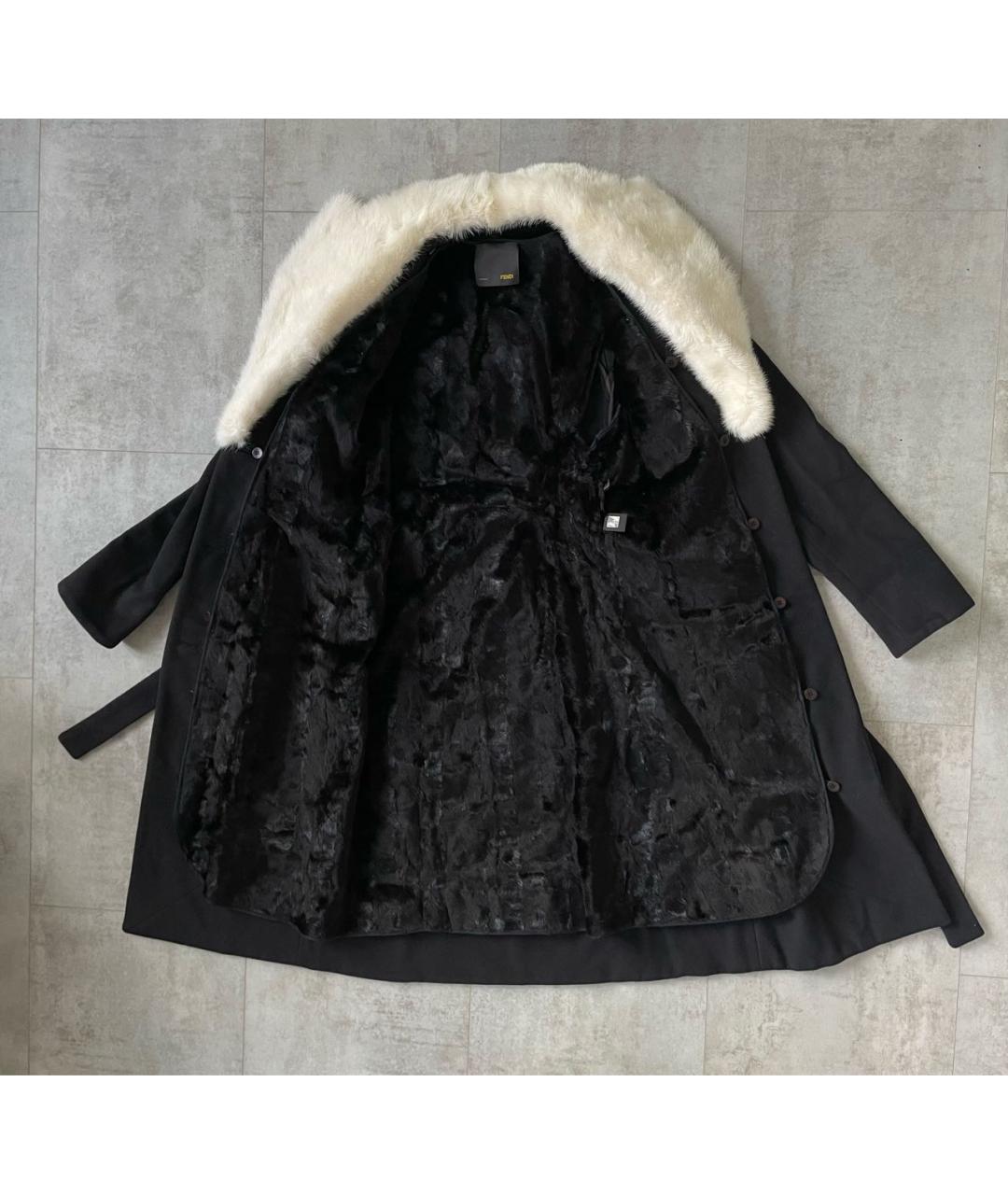 FENDI Коричневая шерстяная шуба, фото 6