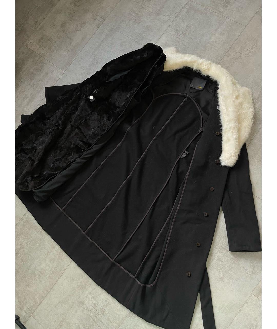 FENDI Коричневая шерстяная шуба, фото 8