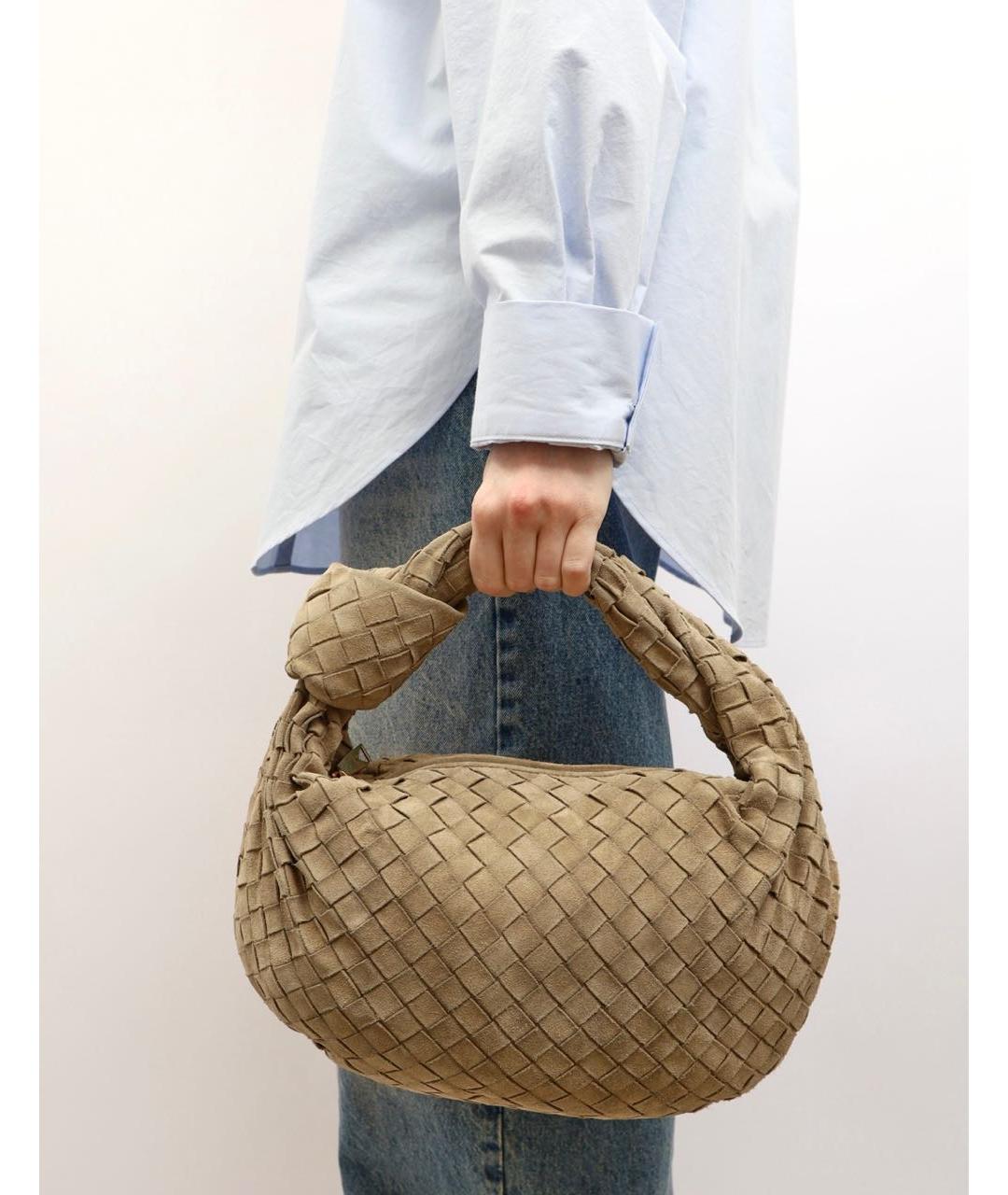 BOTTEGA VENETA Замшевая сумка с короткими ручками, фото 2