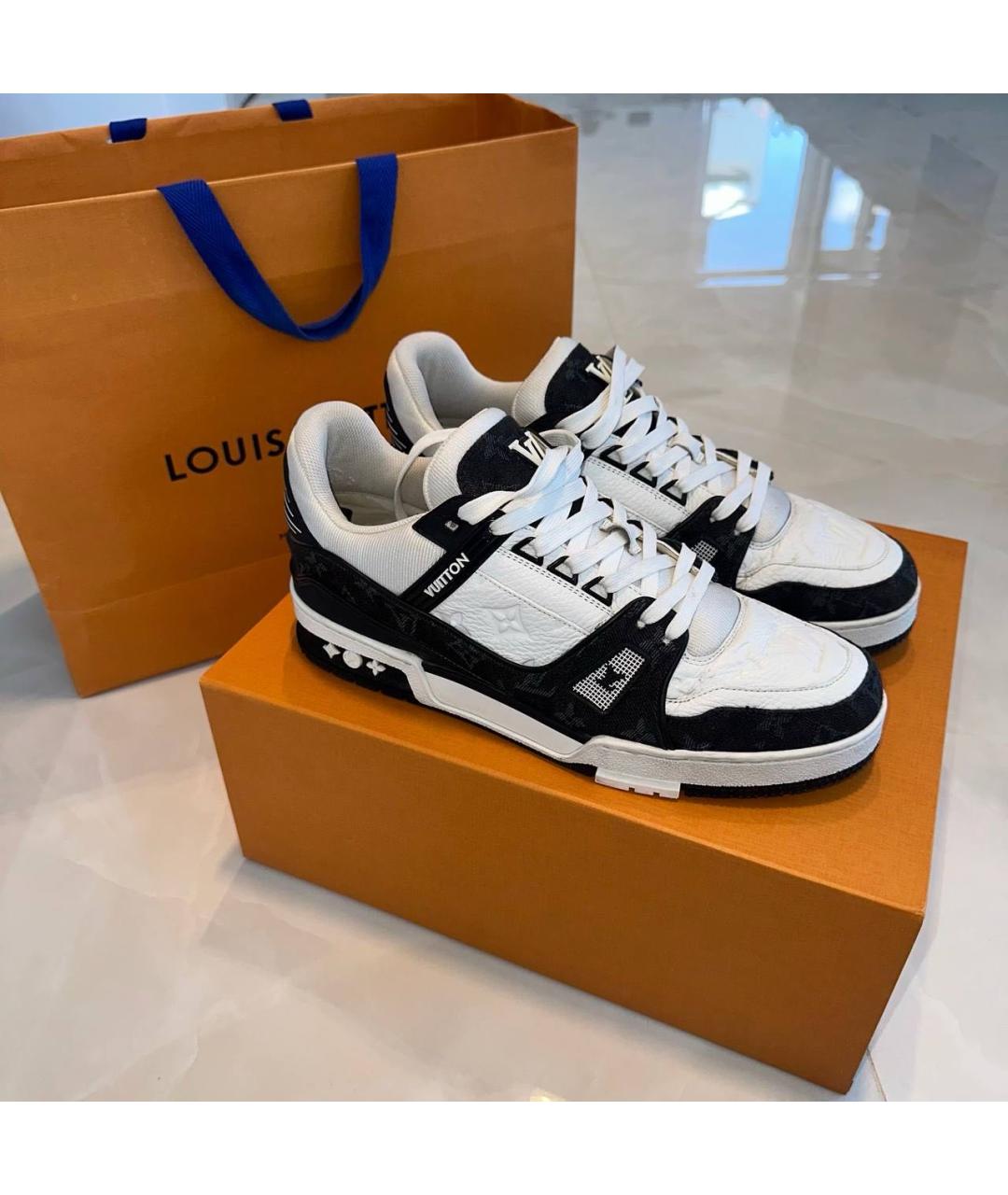 LOUIS VUITTON Кожаные низкие кроссовки / кеды, фото 2