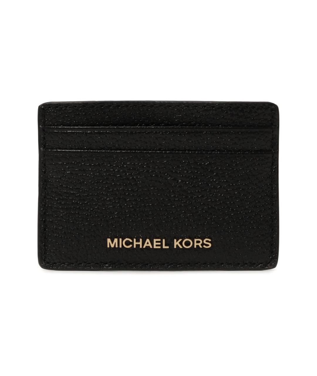 MICHAEL KORS Черный кожаный кардхолдер, фото 1