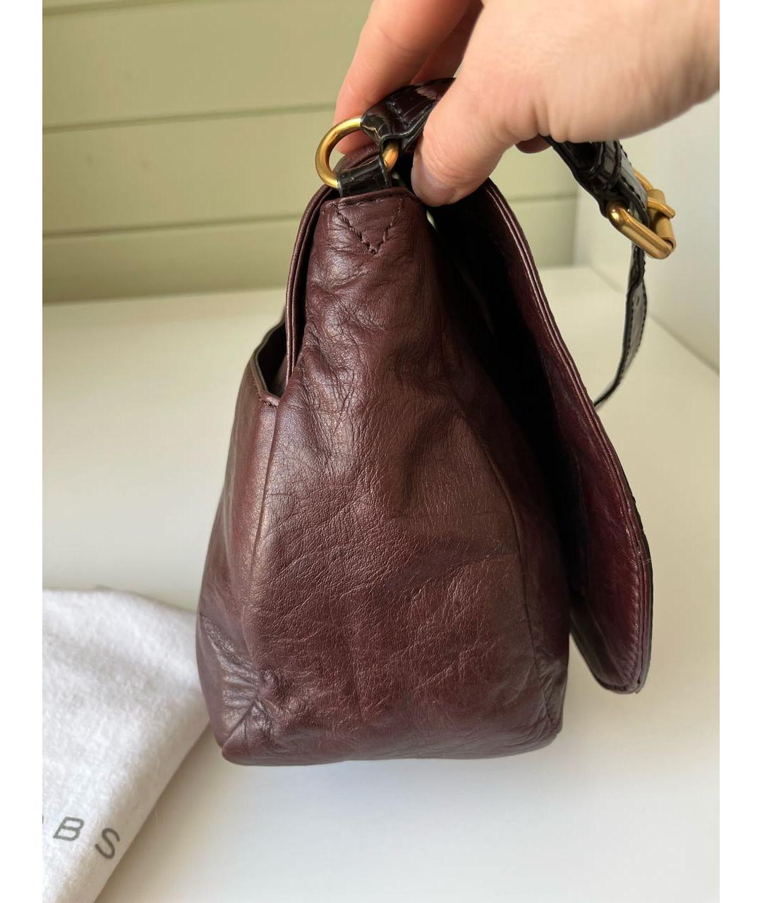 MARC BY MARC JACOBS Коричневая кожаная сумка с короткими ручками, фото 6