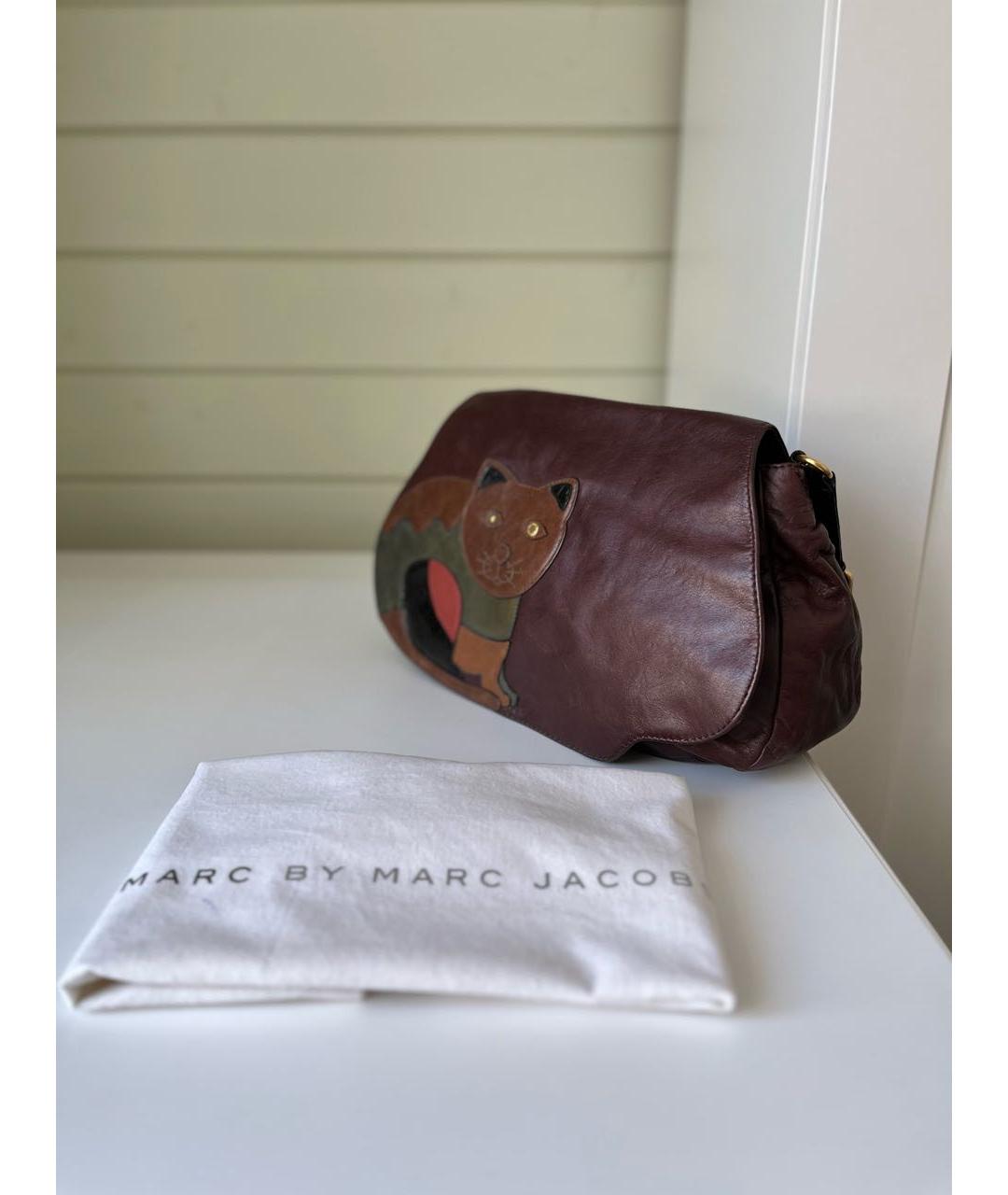 MARC BY MARC JACOBS Коричневая кожаная сумка с короткими ручками, фото 8