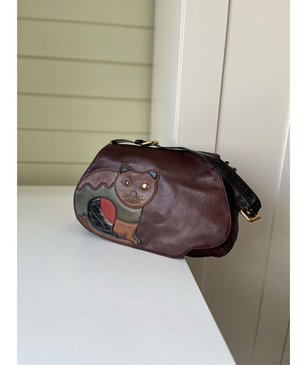 MARC BY MARC JACOBS Коричневая кожаная сумка с короткими ручками, фото 9